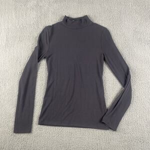 Forever 21 Women's S Black Polyester Rayon Spandex Turtleneck Long Sleeve Shirt